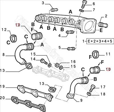 Szívósor gumicső - FIAT eredeti 60513179