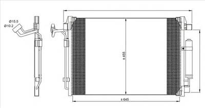 NRF 350094 - klíma kondenzátor NISSAN