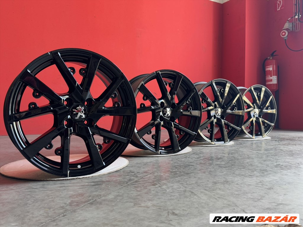 R17 4x108 Originial Peugeot 7J ET32 Black gyári felnik alufelnik 2. kép