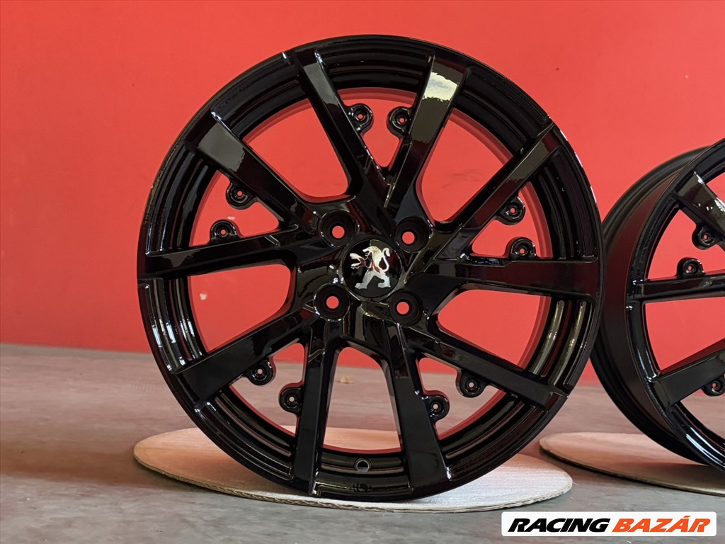 R17 4x108 Originial Peugeot 7J ET32 Black gyári felnik alufelnik 3. kép