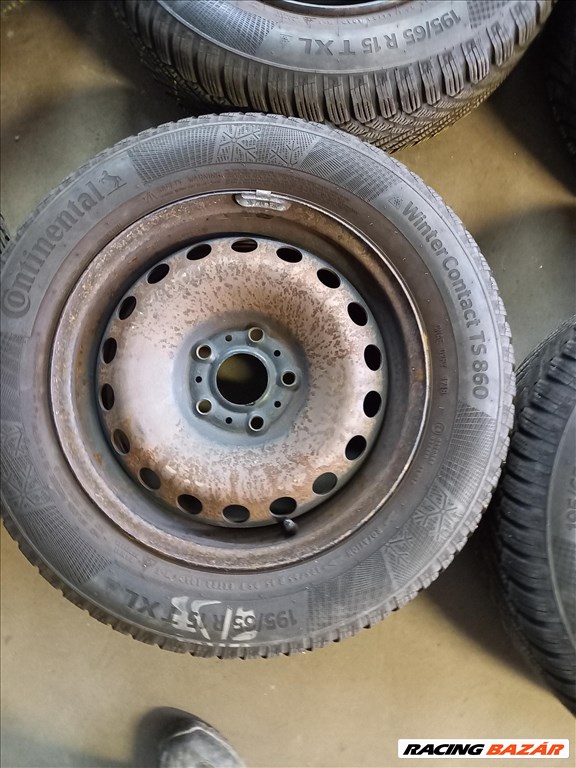 Renault Kango II 5x108-as 6.5x15" használt lemezfelni 195/65 használt Continental téli gumi sxx1 3. kép
