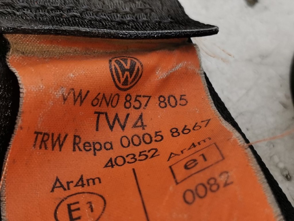 VW POLO (6N1) 45 1.0 Bal hátsó Biztonsági Öv #27715# 6N0857805 3. kép