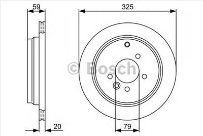 BOSCH 0 986 479 375 - féktárcsa LAND ROVER