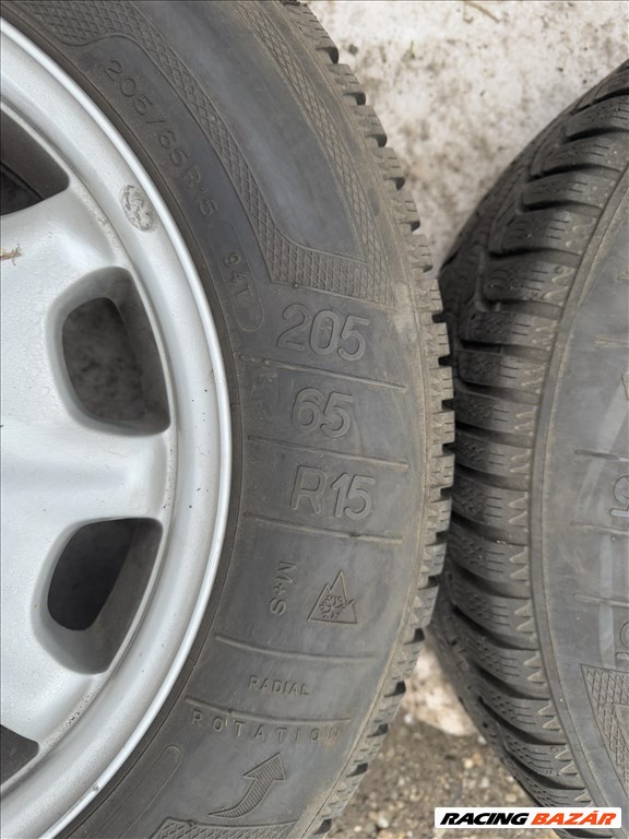 Mercedes E osztály W210 gyári alufelni 2104010102 205/65 R15 Téli gumival 15 col, 15 colos 10. kép