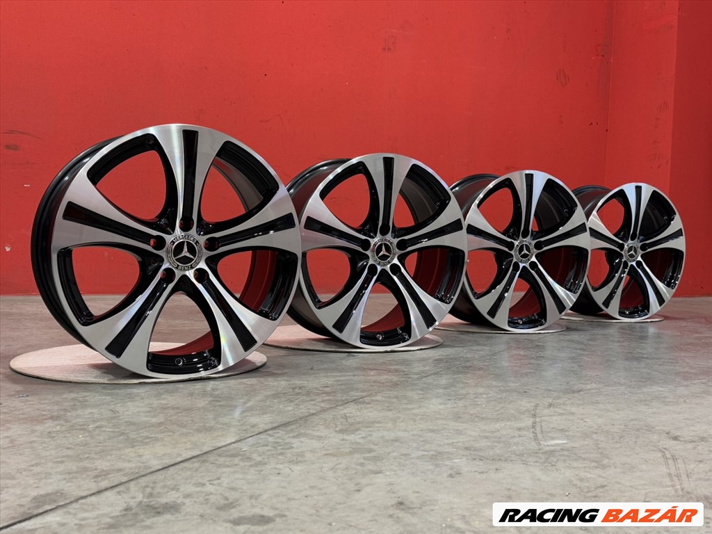 R18 5x112 Original Mercedes GLC X253 C253 W253  8J ET38 CUSTOM Black polish glossy 3. kép