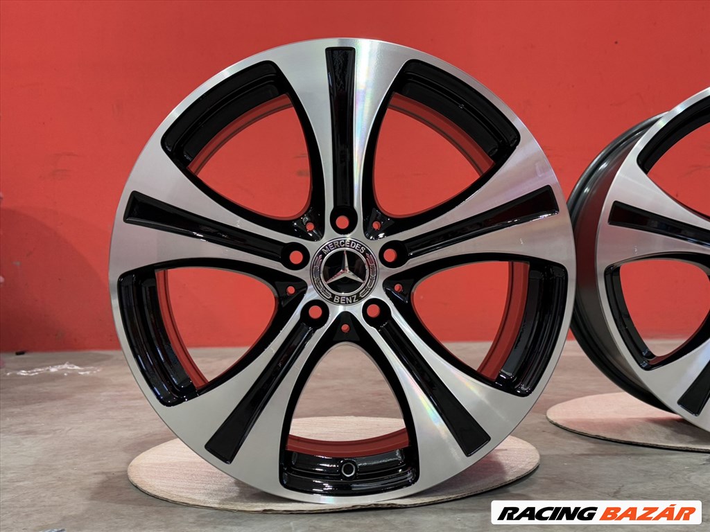 R18 5x112 Original Mercedes GLC X253 C253 W253  8J ET38 CUSTOM Black polish glossy 4. kép