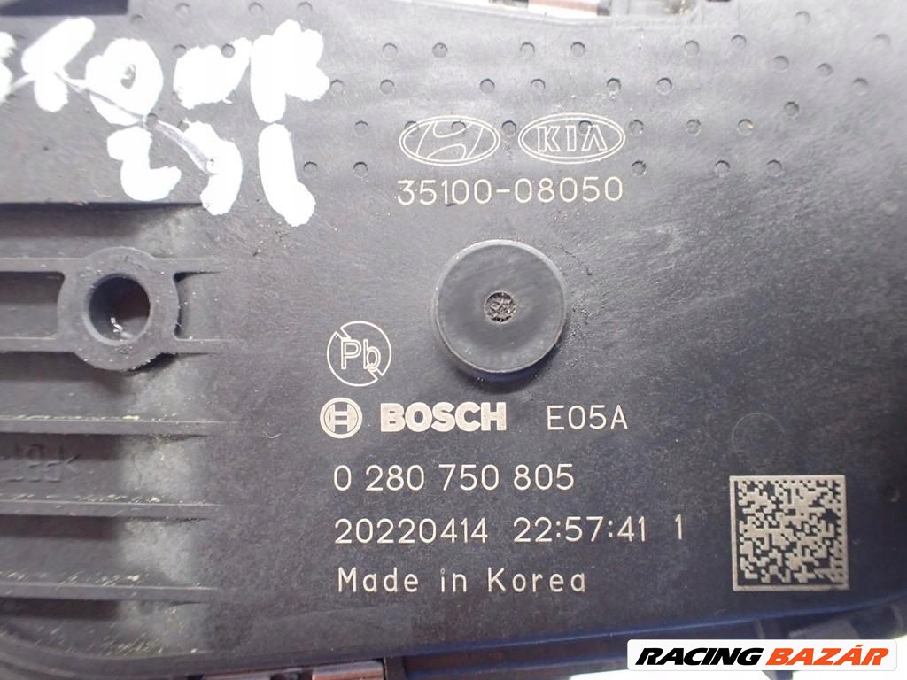 Hyundai i20 (BC3/BI3), Kia Stonic 1.25i G4LF fojtószelep 3510008050 0280750805 3. kép