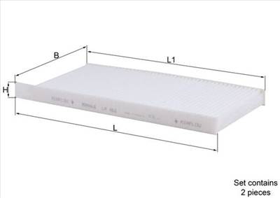 MAHLE LA 468/S - pollenszűrő MERCEDES-BENZ NISSAN OPEL RENAULT VAUXHALL