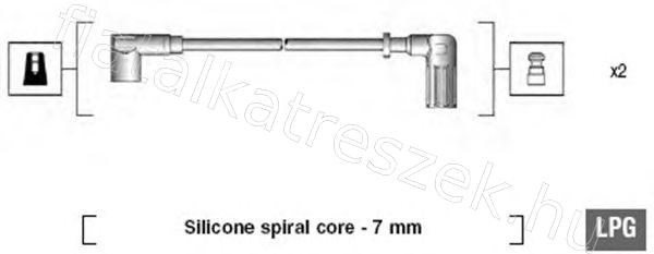 GYÚJTÓKÁBEL GARN.CINQUECENTO 700 ED 92- - CINQUECENTO - GD.MSK606 -  - MAGNETI MARELLI Utángyártott új MSK606 1. kép
