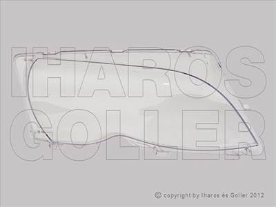 BMW 3 2001-2005 E46 - Fényszóró üveg jobb (nem Coupé/Cabrio) TYC *