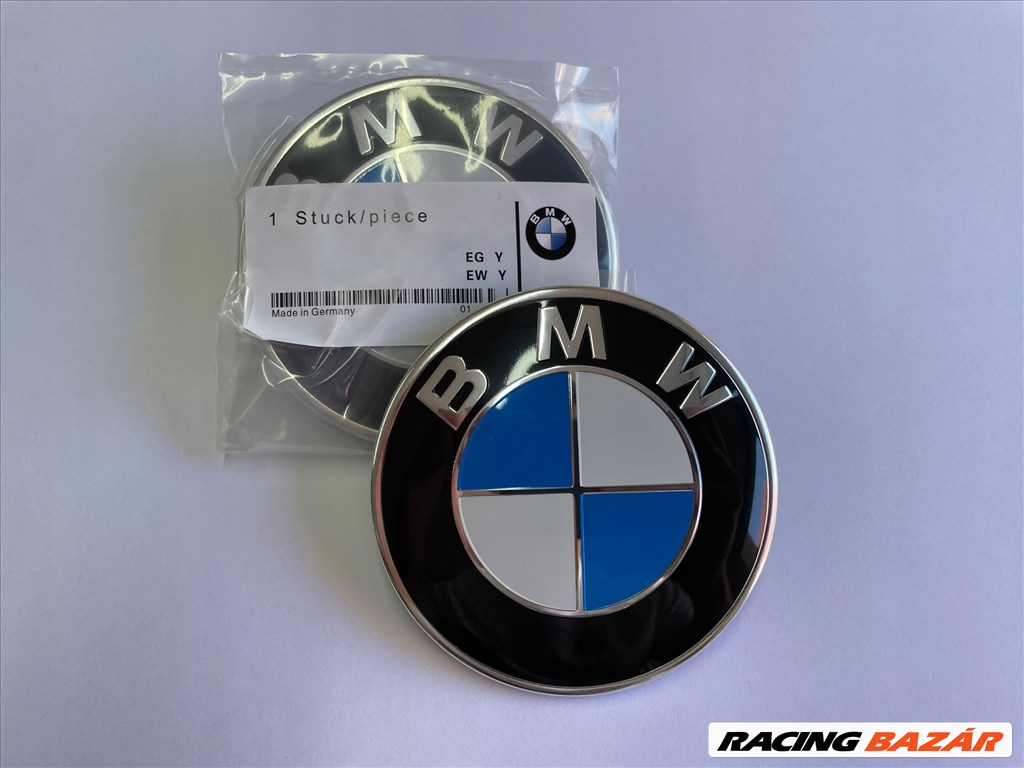 BMW embléma 82/74mm külső átmérőkkel (normál 2 pin) 1. kép