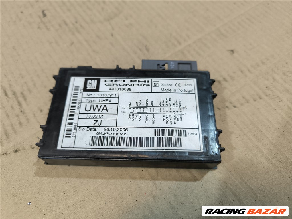 Opel astra h zafira b uhp4 bluetooth modul  13187911 1. kép