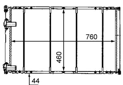 MAHLE CR 526 000S - Vízhűtő (Hűtőradiátor) OPEL RENAULT VAUXHALL