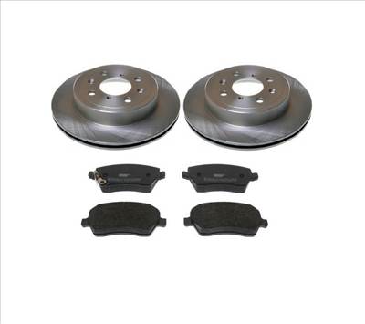 Suzuki Swift féktárcsa és fékbetét szett 2005-2009 utángyártott féktárcsa, Optimal (Germany) fékbetét szett (55311-62J00, OPT BP-12487,