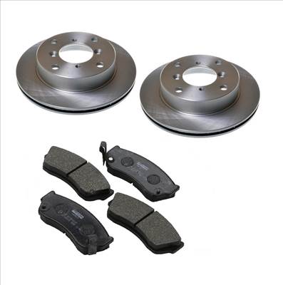 Suzuki Swift féktárcsa + fékbetét szett 1.0-1.3 1990-1997 Optimal (Made In Germany) tárcsák és betétek (OPT BS-3990C, OPT BP-09495,