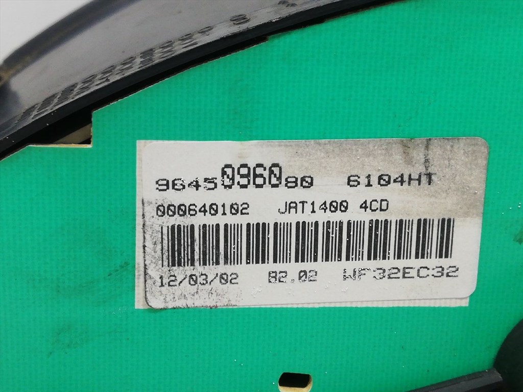 PEUGEOT 206 (2A/C) 1.4 HDi eco 70 Kilométeróra #7312# 9645096080 6. kép