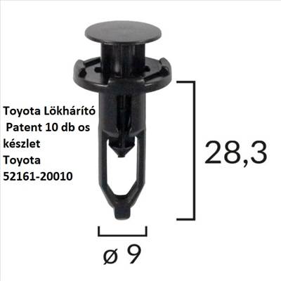 Toyota Lökhárító Patent 10 db os készlet Toyota 52161-20010