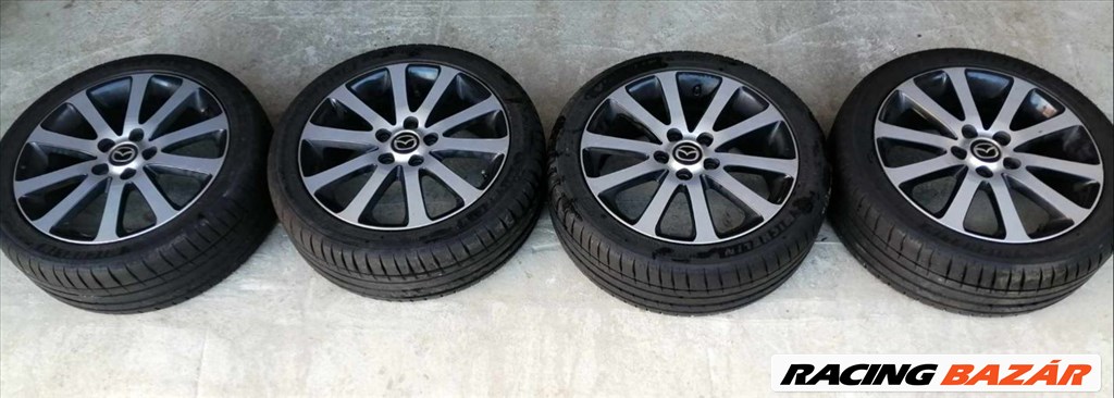  5x114.3 lyukosztású 17" újszerű alufelni, rajta 225/45 újszerű Michelin nyári gumi gumi  8. kép