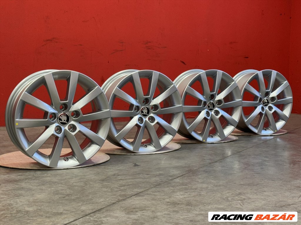 R15 5x100 Original Skoda Fabia Octavia Rapid új gyári alufelnik felnik 6x15 15" 15col 2. kép