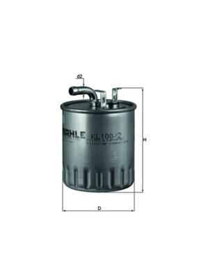 MAHLE KL 100/2 - Üzemanyagszűrő MERCEDES-BENZ NISSAN