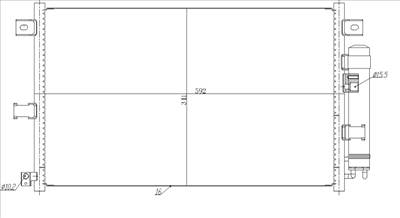 NRF 350481 - klíma kondenzátor MAZDA