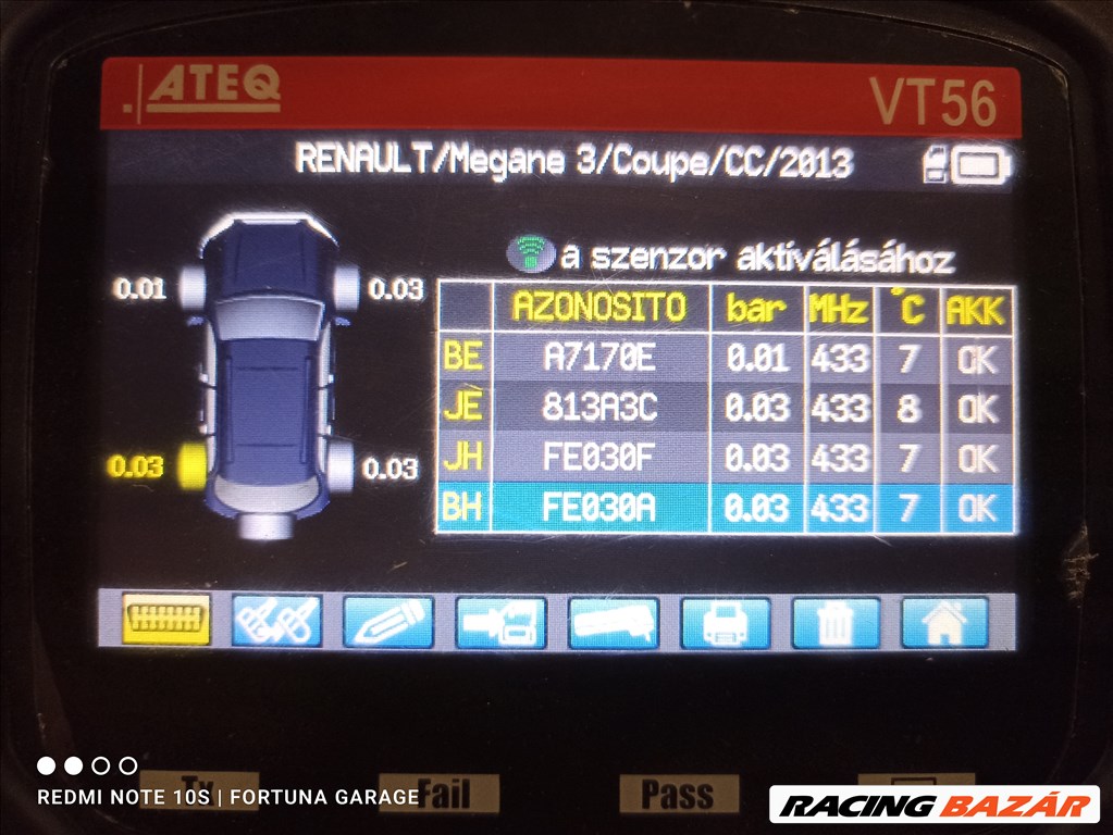 5x114,3 16" Renault használt lemezfelni garnitúra +TPMS (R550) 10. kép