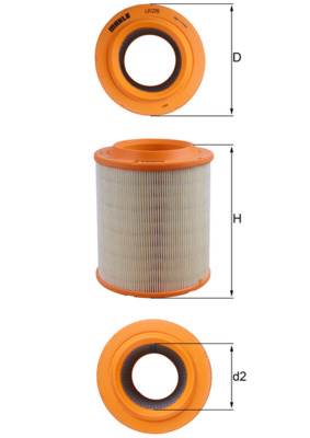 MAHLE LX 1275 - légszűrő AUDI