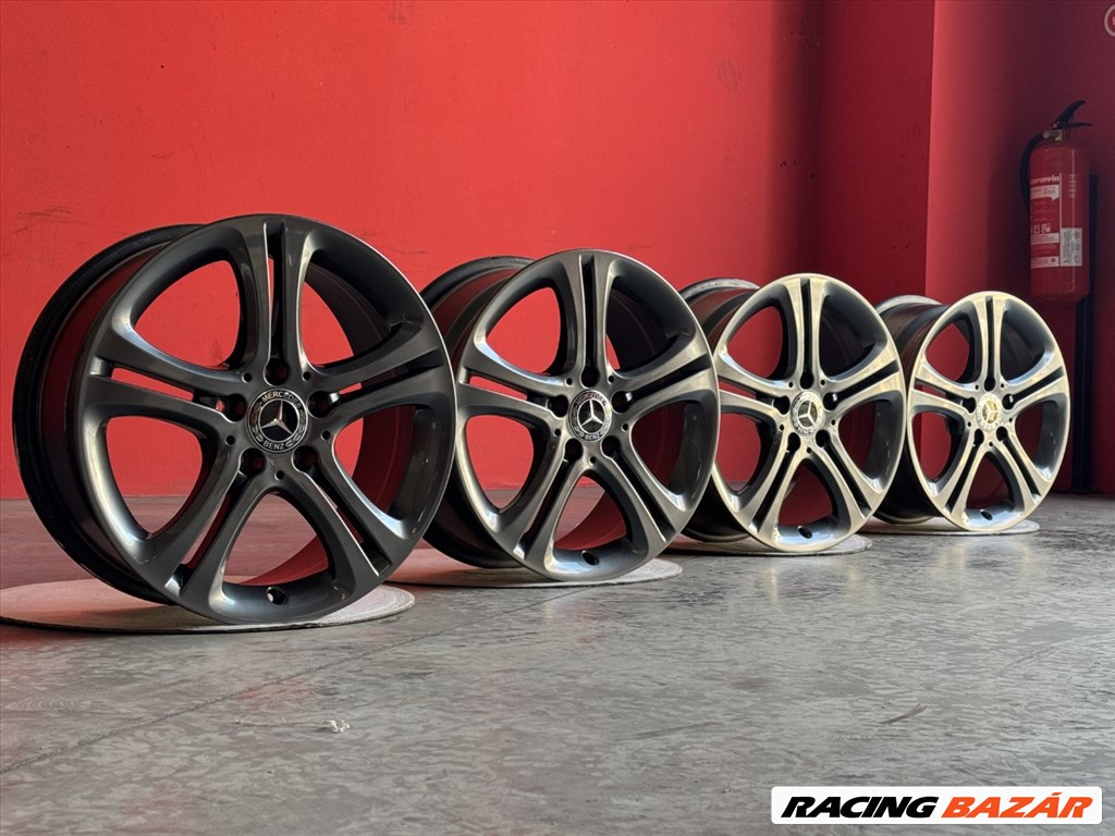 R17 5x112 Original Mercedes A B C CLA class - Graphite gyári alufelnik 4. kép