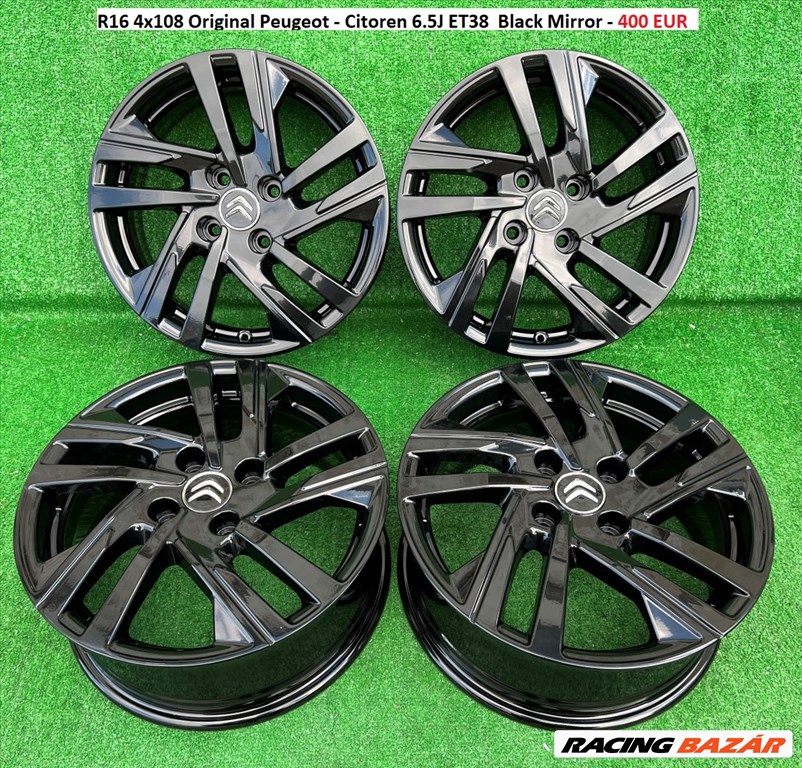 R16 4x108 Original Peugeot - Citoren 6.5J ET38  gyári felnik alufelnik 2. kép