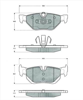 MTR MT501 - fékbetétkészlet, tárcsafék BMW BMW (BRILLIANCE)