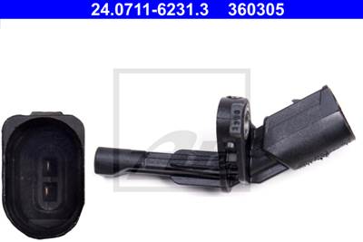 ATE 24.0711-6231.3 - kerékfordulatszám érzékelő AUDI SEAT SKODA VW