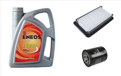 Suzuki Sx4 olajcsere szett 1.5-1.6 benzin 2009.08-ig  levegőszűrő, olajszűrő, Eneos Premium 10w40 4L (13780-79J00, 16510-61A01)