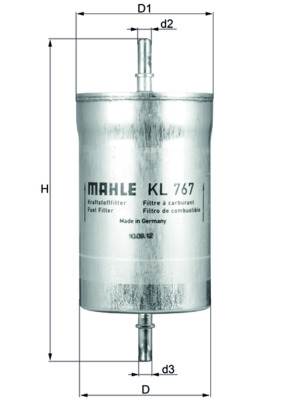 MAHLE KL 767 - Üzemanyagszűrő SEAT