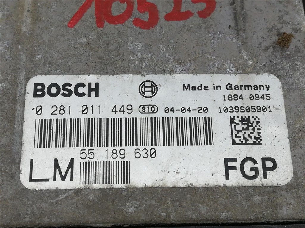 OPEL VECTRA C 1.9 CDTI Motorvezérlő #10525# 0281011449 2. kép