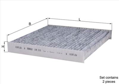 MAHLE LAK 216 - pollenszűrő ACURA HONDA