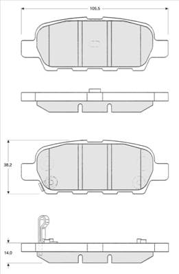 MTR MT503 - fékbetétkészlet, tárcsafék INFINITI NISSAN NISSAN (DONGFENG) RENAULT SUZUKI