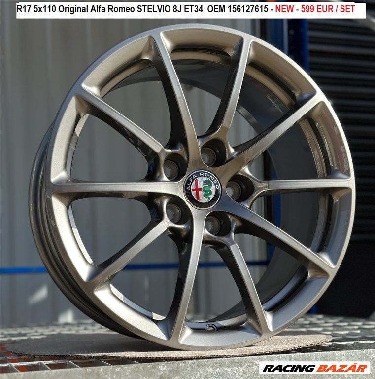 R17 5x110 Original Alfa Romeo STELVIO 8J ET34 gyári extra könnyű új alufelnik  1. kép