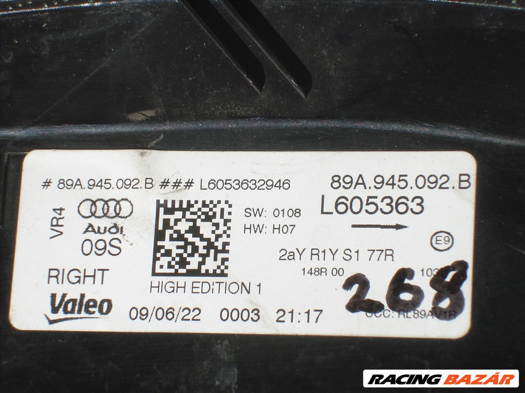 Audi Q4 E-Tron Jobb Hátsó Led Lámpa 89A945092B 2021-től 5. kép