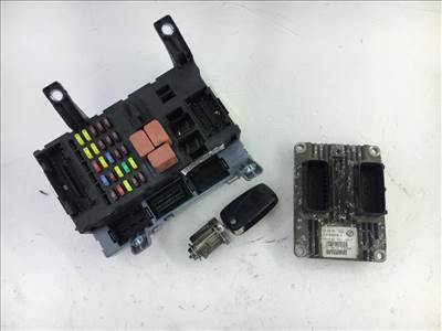 Fiat Linea 2007-2017 1.4 8v benzin motorvezérlő szett! ECU+body computer+gyújtáskapcsoló+1db bicskakulcs 51804530