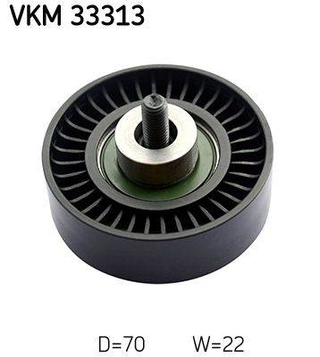 Szíjtárcsa/vezetőgörgő, hosszbordás szíj SKF VKM 33313 for FIAT, CITROËN, IVECO, PEUGEOT