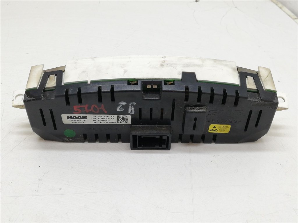 SAAB 9-3 (YS3F) 1.9 TiD Multifunkciós Kijelző #5701# 12802302FA 2. kép