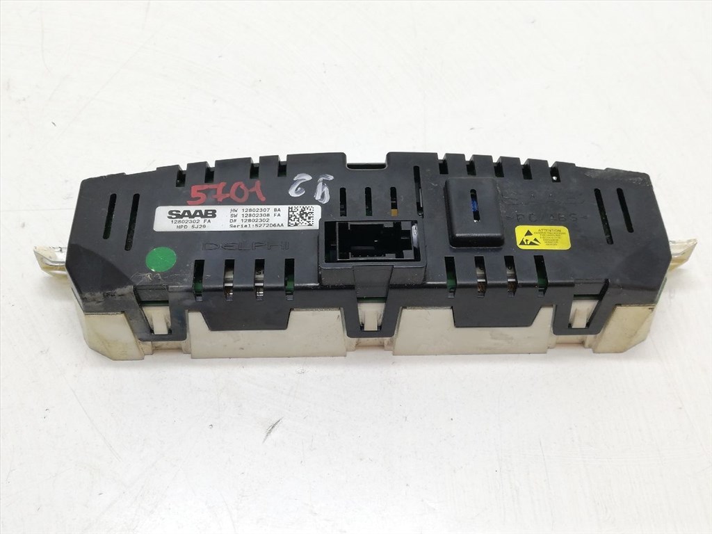 SAAB 9-3 (YS3F) 1.9 TiD Multifunkciós Kijelző #5701# 12802302FA 5. kép