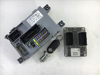 Fiat F500 2007-2012 1.2 benzin EU5, start/stop motorvezérlő szett!<br />ECU+body computer+gyújtáskapcsoló+1 db bicskakulcs 51880187