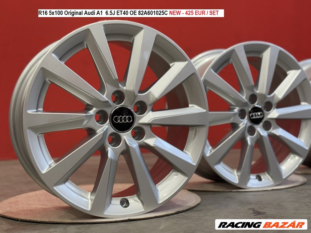 R16 5x100 Original Audi A1 6.5J ET40 új gyári felnik alufelnik 16"  1. kép