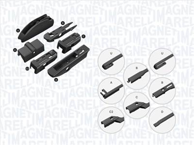 MAGNETI MARELLI 000713617700 - ablaktörlő lapát AUDI BENTLEY CHEVROLET CITROËN FORD FORD USA JAGUAR 
