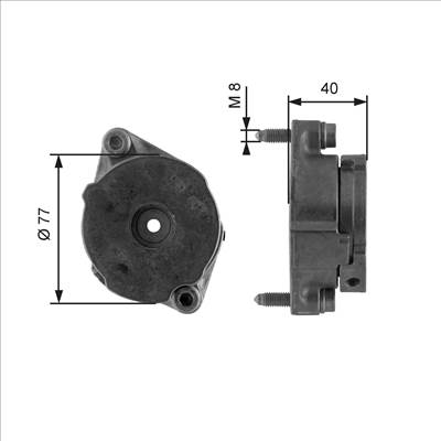 Szíjfeszítő, hosszbordás szíj GATES T38345 for AUDI, FORD, SEAT, VW