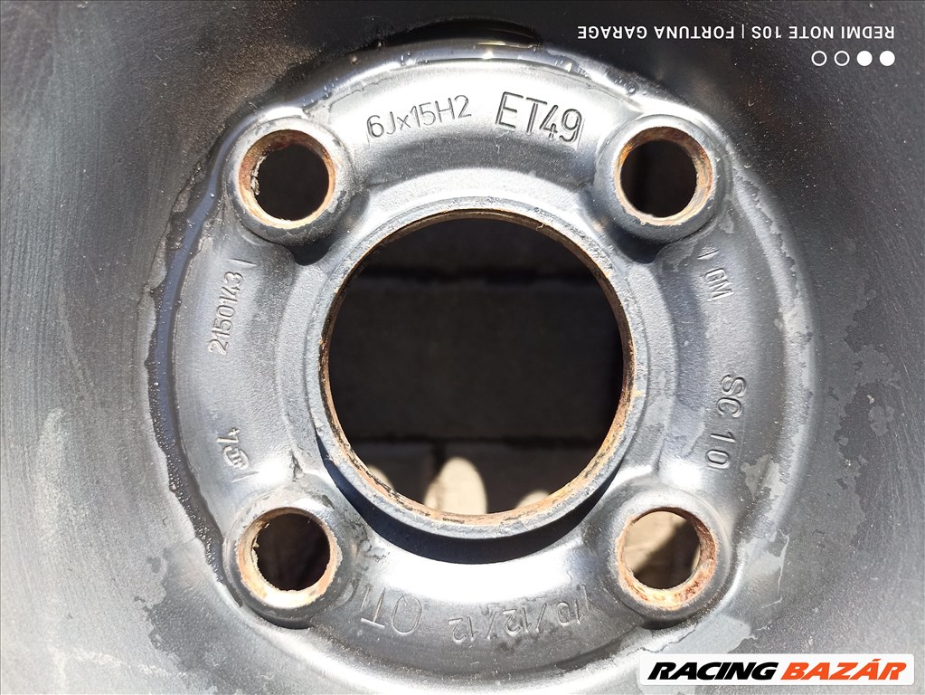 4x100 15" Opel használt lemezfelni garnitúra (R592) 7. kép