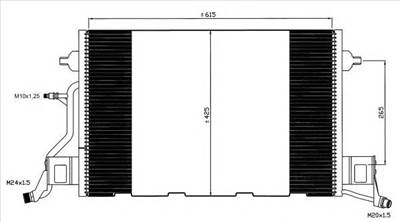 NRF 35564 - klíma kondenzátor AUDI