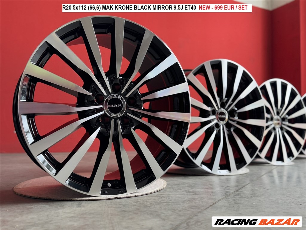 R20 5x112 (66,6) MAK KRONE BLACK MIRROR 9.5J ET40 új alufelnik 1. kép