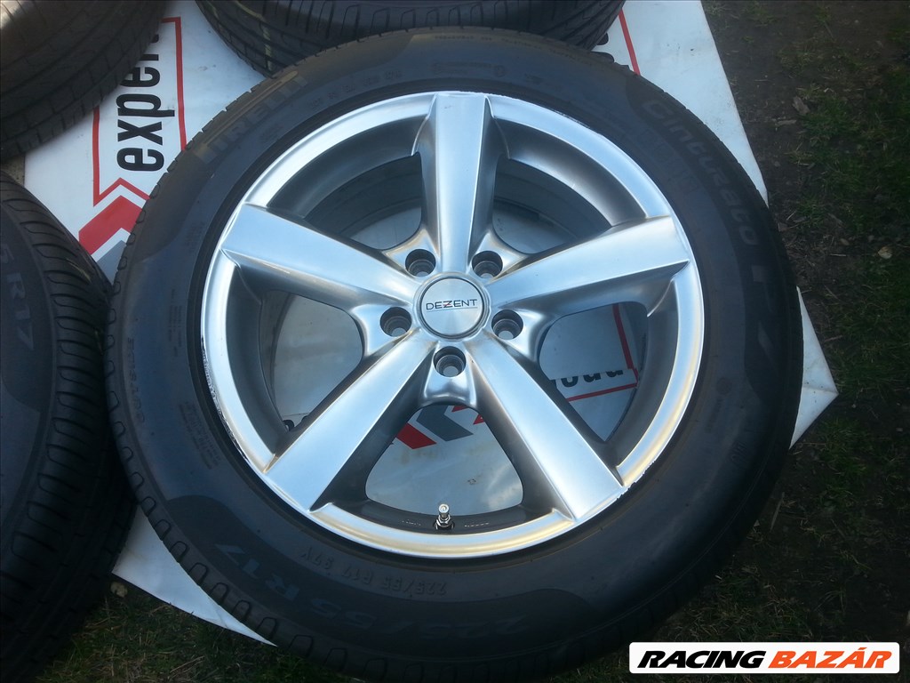  5x112 17" újszerű Dezent alufelni, rajta 225/55 újszerű Pirelli nyári gumi  2. kép